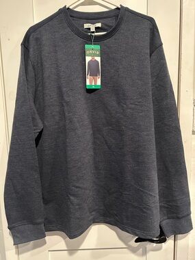 Orvis Men's Long-Sleeve Crewneck Sweatshirt - Heather Charcoal Blue